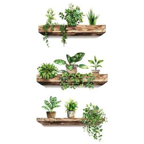 Adhesivos de pared 3D plantas verdes 27x39 cm miniatura 5