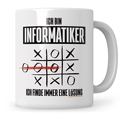 Informatiker Geschenk Kaffeebecher Informatik IT Admin Kaffeetasse Programmierer Spruch Ich bin Informatiker Geschenkidee Administrator Systemadministrator Nerd