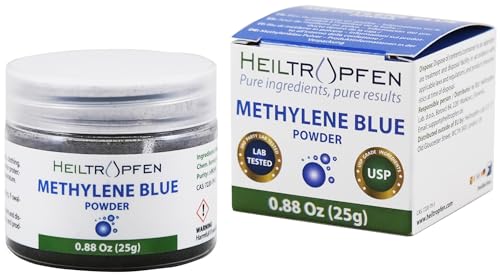 Heiltropfen Methylene Blue Powder 0.88 Oz - 25 g | Ultra High Purity | USP Pharma Grade Ingredients - Third-Party Tested | Formaldehyde Free | incl. Spoon