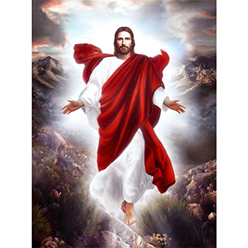 Pintura por Números para Adultos, DIY Pintura al óleo sobre Lienzo Pintar por Numeros para Adultos Principiantes -Religión, cristianismo, jesús 40x50cm Sin marco Cover