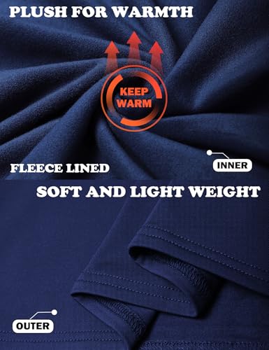 Men's Thermal Turtleneck Basic Layer Lightweight Pullover Sweater Long Sleeve Fleece Lined Athletic Warm Undershirt3