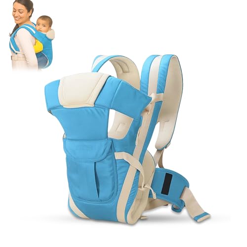 Baby Kangaroo Carry Bag, Pack of 1 Blue Mesh Fabric, Ergonomic & ...