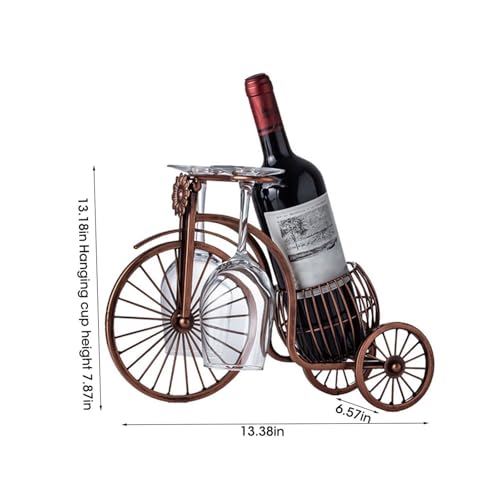 Soporte para botellas de vino de metal vintage miniatura 3