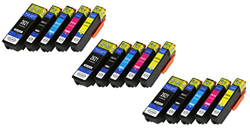 Markenpatrone - Cartuchos de tinta para impresora con chip e indicador de llenado para Epson Expression Premium XP-510, XP-520, XP-600, XP-605, XP-610, XP-615, XP-620, XP-625, XP-700, XP-710, XP-720, XP-800, XP-810, XP-820