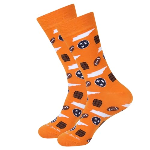 Barrel Down South Tennessee Socks for Men and Women - Gift for Tennessee Fans - TN Volunteer Sport and Alumni (Blend, Tennessee Traditions)