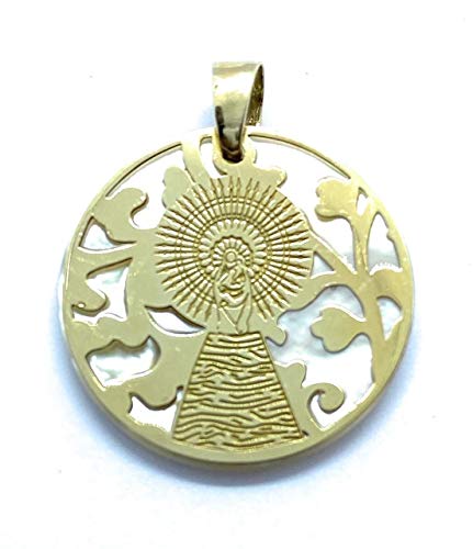 Medaglia Padre Pio In Argento Sterling E Madreperla - 20 Mm, Devozionale Cattolico - Foto 3