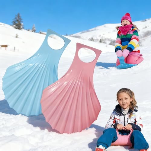 Schneerutscher mit Handgriff, 50 * 35cm Kinder Muscheltyp...