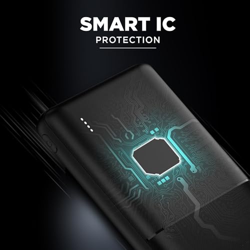 Image of Intex Strong Neo QCPD 20000mAh Power Bank with 22.5W Fast Charging, Type-C PD Input /Output, Dual USB Output, LED Indicators, Smart Protection, High-Capacity Portable Charger (Black)