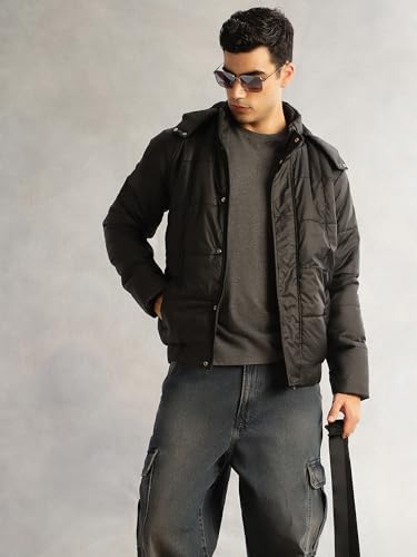 Image of Thomas Scott Men's | Regular Fit | Long Sleeves | Hood Collar | Zip Closure | Dry Clean | 2 Pockets | Polyester | Knitted | Puffer | Jacket
