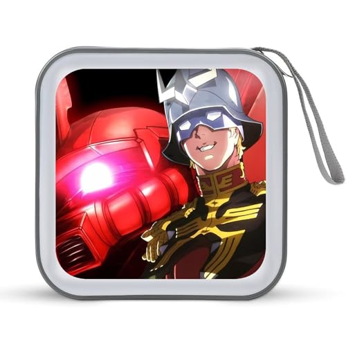 ネオ ジオンガンダム CDケース プラケース DVD収納ケース CD収納ボックス ディスクケース 防水 メディアケース 大容量 40枚収納 小型 持ち運び便利 薄型 ファスナー付 旅行