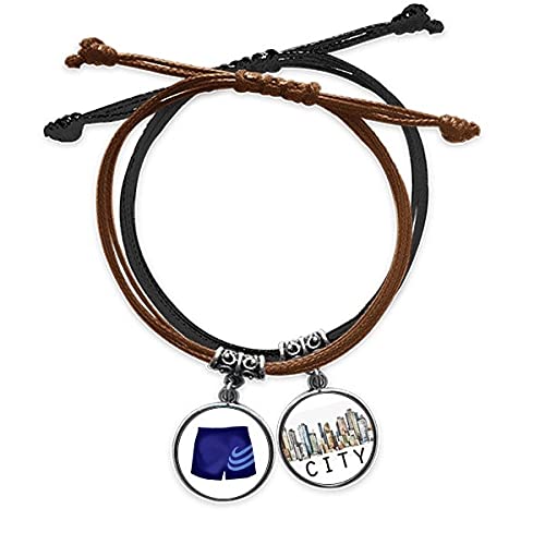 Bracelet cuir Sidi bleu, le cadeau idéal en modèle court corde