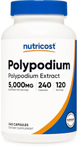 Nutricost Polypodium Leucotomos Extract 240 Capsules for 120 Servings - Vegan GMO-Free Gluten-Free
