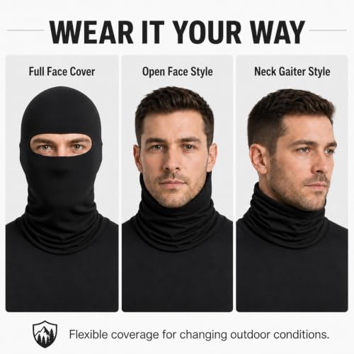 Image of 15 Pack black Ski Mask for Men Balaclava,Summer Cooling Neck Gaiter UV Protector Ski Scarf for Women Sports mask