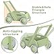 Lauflernwagen Holz, Baby Lauflernhilfe für Junge und Mädchen, Toddler Push & Pull Lauflernspielzeug, Kinderwagen aus Holz, Baby Walker mit Rädern, Geschenk für Geburtstag Weihnachten, Grün