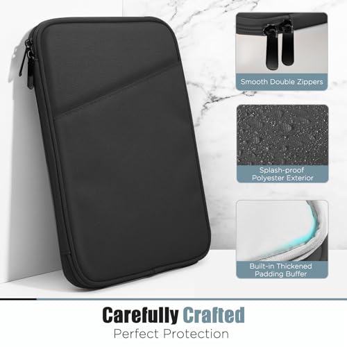 Image of TiMOVO 13 Inch Tablet Sleeve with Pocket, Black | For iPad Air 13 inch M3 2025, iPad Pro 13 inch /12.9 inch, Galaxy Tab S9 /S10 Plus /S9 FE+ 12.4 inch, Remarkable Paper Pro 11.8 inch