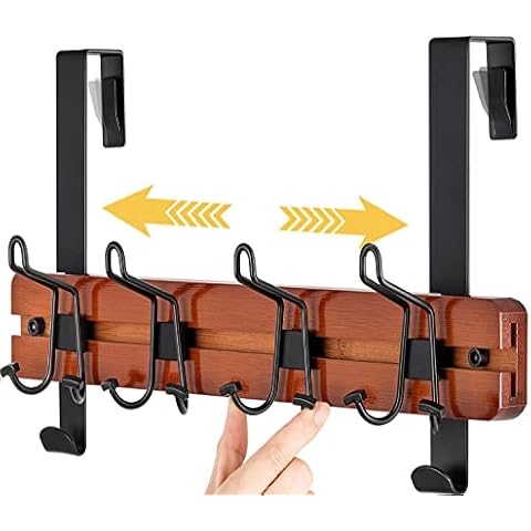 ETECHMART Türhaken, Bambus-Türhänger mit 4 verstellbaren Tri-Haken zum Aufhängen Cover