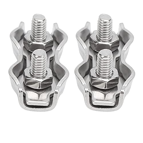 Grampo de cabo de arame, clipes para cabo de arame, 12 peças, grampos de cabo com clipe duplo para t