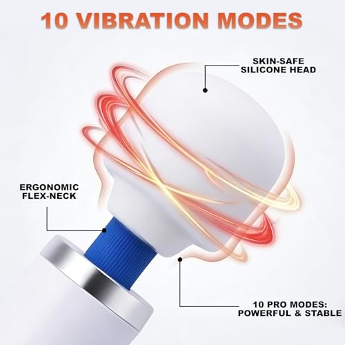 Image of Handheld Electric Back Massager, 10 Speed Wired Deep Tissue Vibrating Massager for Muscle Aches