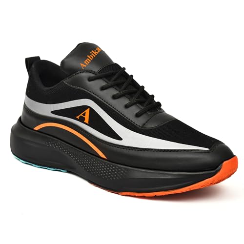 Image of Men's Lightweight White Running Shoes with Mesh Upper & Airmix Sole
