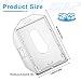 2 Pack Hard Plastic Badge Holder, ID Card Badge Holder with Keyring Clear ID Name Card Holders with Thumb Slot Dual Sided Horizontal and Vertical Cards Holders for Office School Identity Cards