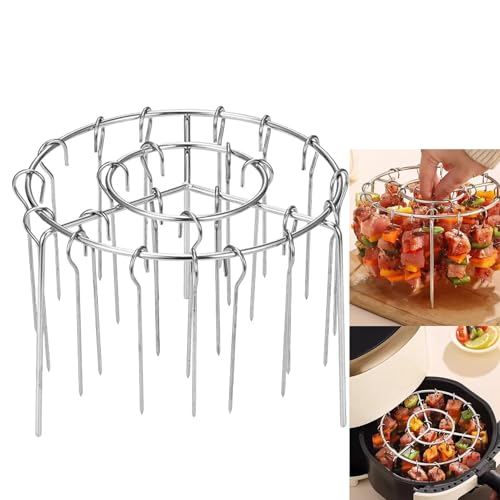 Stainless Steel Air Fryer BBQ Skewer Rack (30 Skewers)