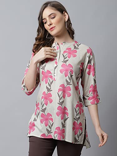 Image of Pistaa's Women's Viscose Relaxed Fit Short Kurti