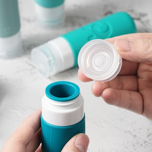 Image of Zafit Travel Bottles for Toiletries, TSA Approved Travel Containers 3oz Leak Proof Travel Tubs Refillable Liquid Travel Accessories for Shampoo Conditioner Lotion Body Wash(Multicolored H)