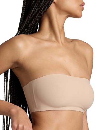 NEGATIVE Underwear – Base Bandeau Bras for Women – with Anti Slip Silicone at Top and Bottom3