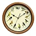 Generic Bird Wall Clock - Decorative Hanging Clock with Sound for Kitchen, 25.4x25.4x4.5cm, Brown