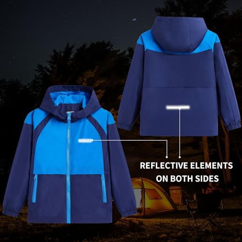 MGEOY Kids Rain Jackets Waterproof with Hood Lightweight Rain Coats for Girls Boys4