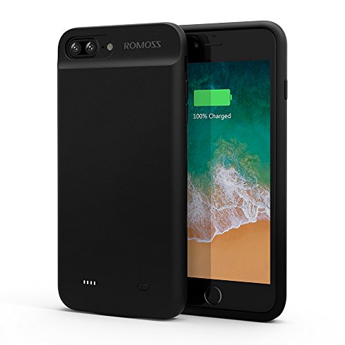 ROMOSS iPhone 7 Plus Battery Case, Compact Extended Battery Case for iPhone 7 Plus (5.5 inch) with 3800mAh Capacity/100% Extra Battery (Black)