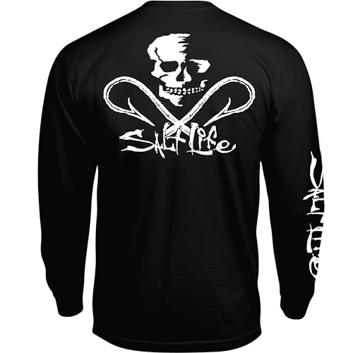 Salt Life Skull and Hooks Long Sleeve Tee Black X-Large