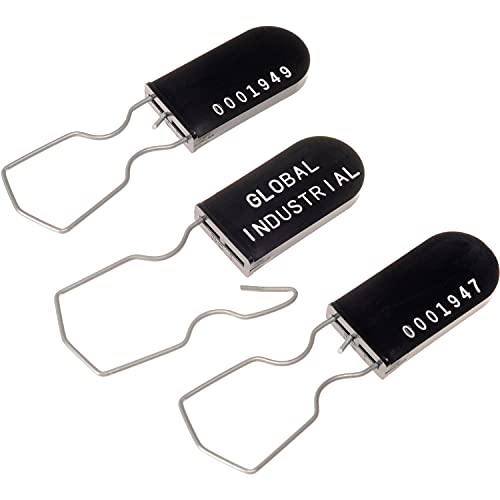 Image of Global Industrial Padlock Seal with Wire Hasp, Black, 1000 /Pack