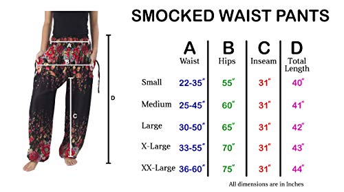 Lannaclothesdesign Harem Hippie Pants For Women Yoga Boho Long Beach Summer Clothing Pj (Xl, Black) #TOP5