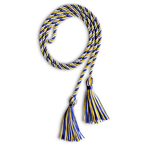 Image of Endea Graduation Single Honor Cord Three-Color (Royal Blue /Gold /White)