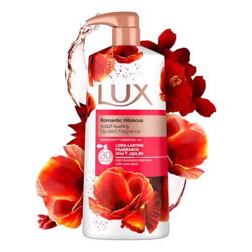غسول الجسم لوكس برائحة كركديه رومانسية، عطر يدوم 30 ساعة، 700 مل