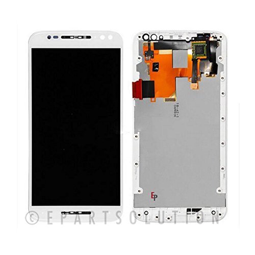 ePartSolution_OEM Motorola Moto X Pure Edition XT1575 LCD Display Touch Screen Digitizer + Frame Assembly Replacement Part USA (White)