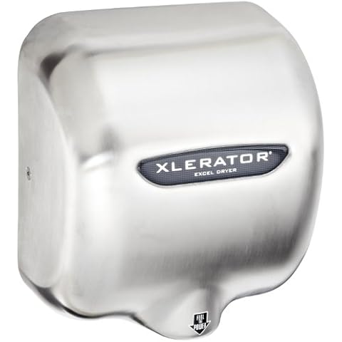 XLERATOR XL-SB Automatic High Speed Hand Dryer with Brushed Stainless Steel Cover and 1.1 Noise Reduction Nozzle, 12.5 A, 110/120 V Cover