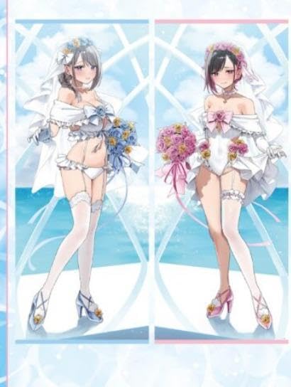 志乃・恋】等身大タペストリー志乃と恋ウェディング水着 千種みのり2