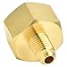 Air Conditioning Adapter, W21 to 1/4 SAE Refrigerant Adapter Converter for R32 R134A Brass Fitting Connector for HVAC Technicians, Automotive Repair Shops, DIY Enthusiasts