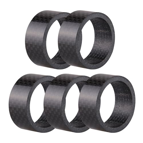 Zkbszn 5 Pcs Bike Carbon Fiber Headset Spacer Lightweight Bicycles Headset Washer Mountain Bike Stem Headset Spacers