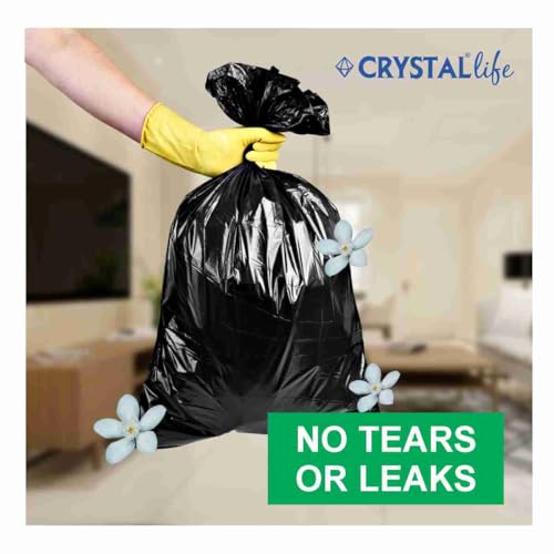 Image of Crystal Premium Perfume Garbage Bags Black, Small 17x19 Inches, 120 Bags