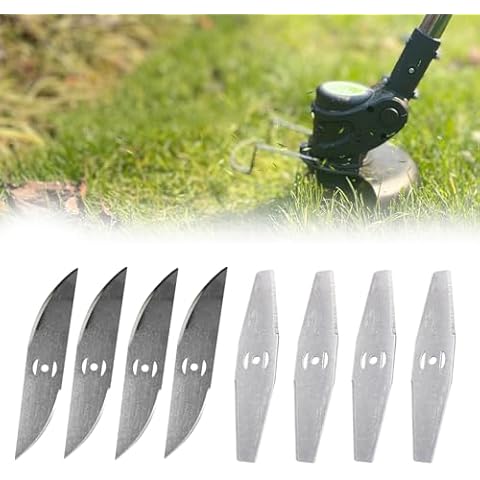 8Pcs Weed Wacker Replacement Blade - Grass Trimmer Blade Heads Replacements - Carbide Blade Tip Brush Cutter Trimmer Weed Eater Blade for Electric Lawn Mower Set - Lawn Mower attachments Cover