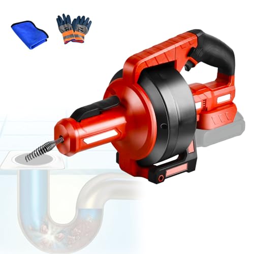 Cordless Drain Cleaner, Compatible with Makita 18V Battery, 7.6m Electric Drain Snake for Sink & Pipe Unblocking, Fits 16–85mm Pipes (Battery Not Included) 1 Cordless Drain Cleaner, Compatible with Makita 18V Battery, 7.6m Electric Drain Snake for Sink & Pipe Unblocking, Fits 16–85mm Pipes (Battery Not Included)