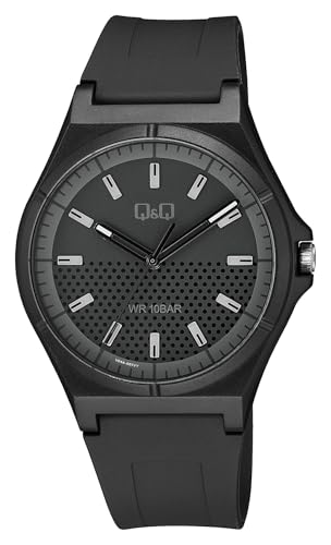 Image of Q&Q Mens Fibre Watch Black Dial 100 Meters Wr
