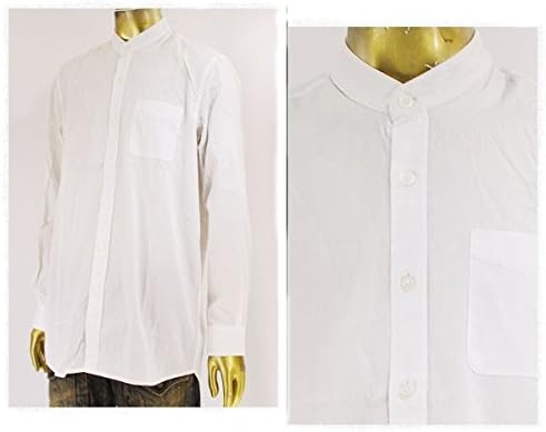 Amazon ビーノ Beno スタンドカラー バンドカラー ロング丈 L Sシャツ メンズ 511l9981 02ﾛﾝｸﾞ ホワイト L シャツ 通販