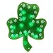 15" Lighted LED Holographic Green Shamrock St. Patrick's Day Window Silhouette