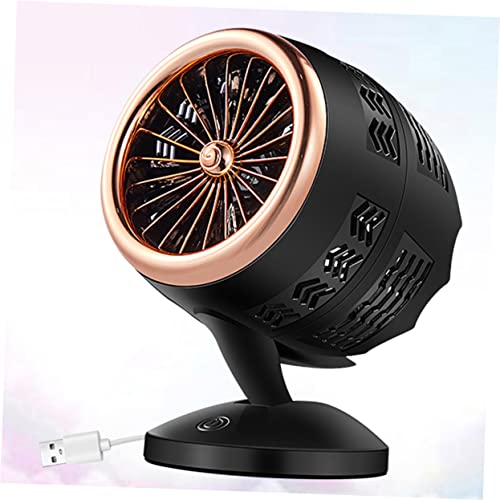Ventilateur de bureau USB rechargeable lot de 2 mini fans compacts dorés - 7