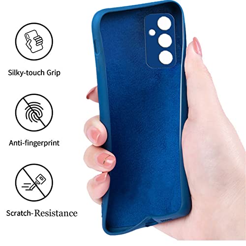 Image of A rtistque Liquid Silicone Back Cover Case for Samsung Galaxy M14 5G Shockproof TPU Soft Flexible with Camera Protection - Blue