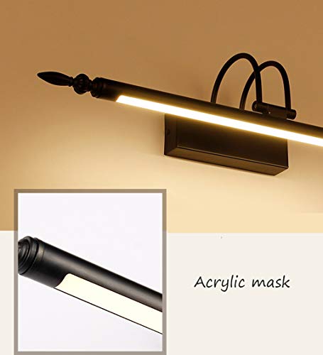 Lampe de miroir de bain LED orientable pour rasage précis